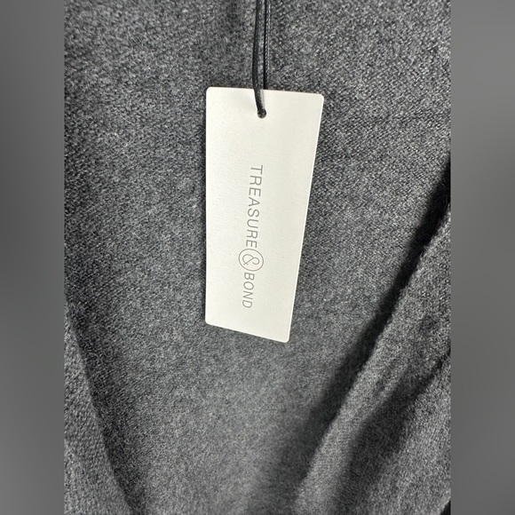 Treasure & Bond Gray Open Front Cotton Blend Cardigan Size Large (12-14) NWT - Picture 10 of 17
